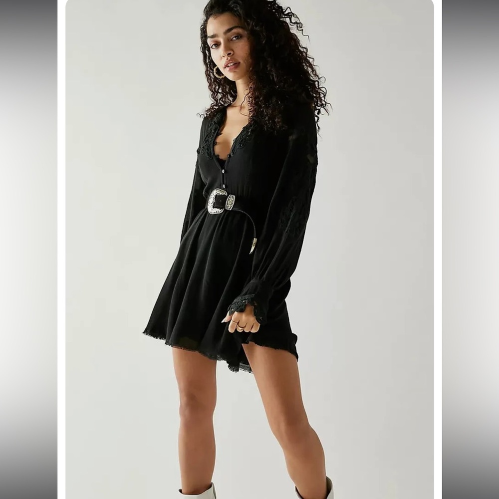 Free People Black Mini Dress